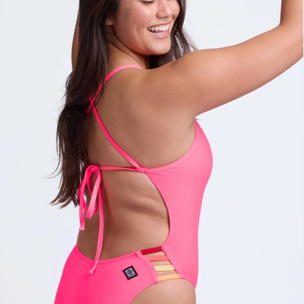 Jolyn Clothing Bright Pink One Piece Swimsuit